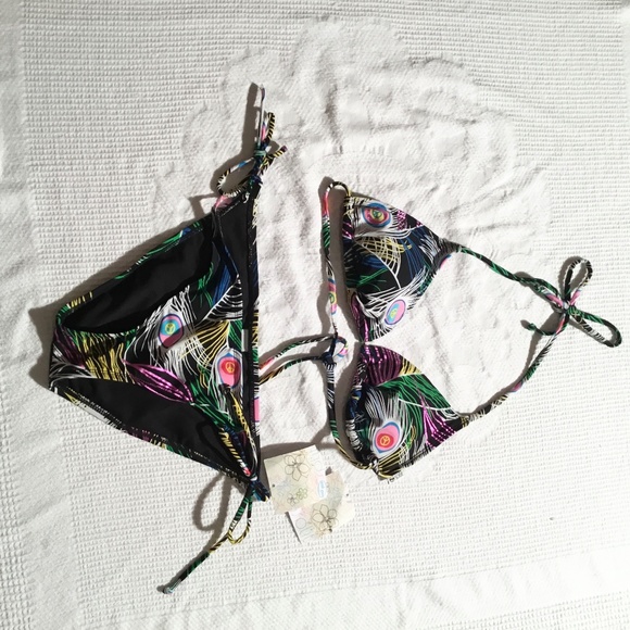 NWT Split Size L 2 Pc. Colorful Bikini Swimsuit Brand New! - Picture 1 of 4